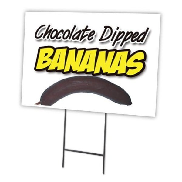 Signmission Chocolate Dipped Bana Yard & Stake outdoor plastic coroplast window, C-2436-DS-Chocolate Dipped Bana C-2436-DS-Chocolate Dipped Bana